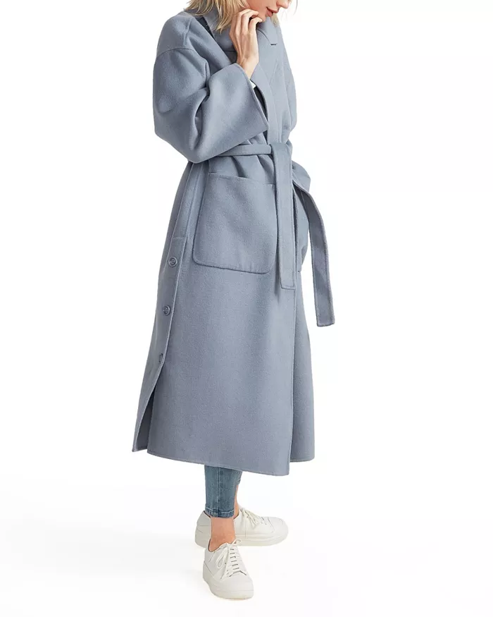 Women's Wide Awake Split Hem Overcoat - thumbnail 6