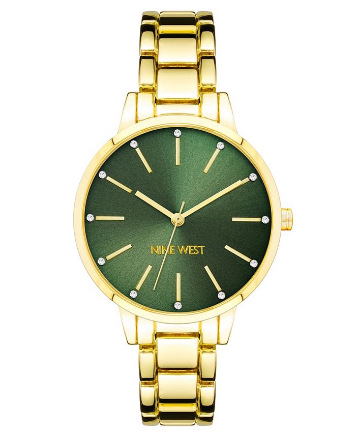 Nine West Women s Quartz Gold Tone Alloy Link Bracelet Watch 36mm