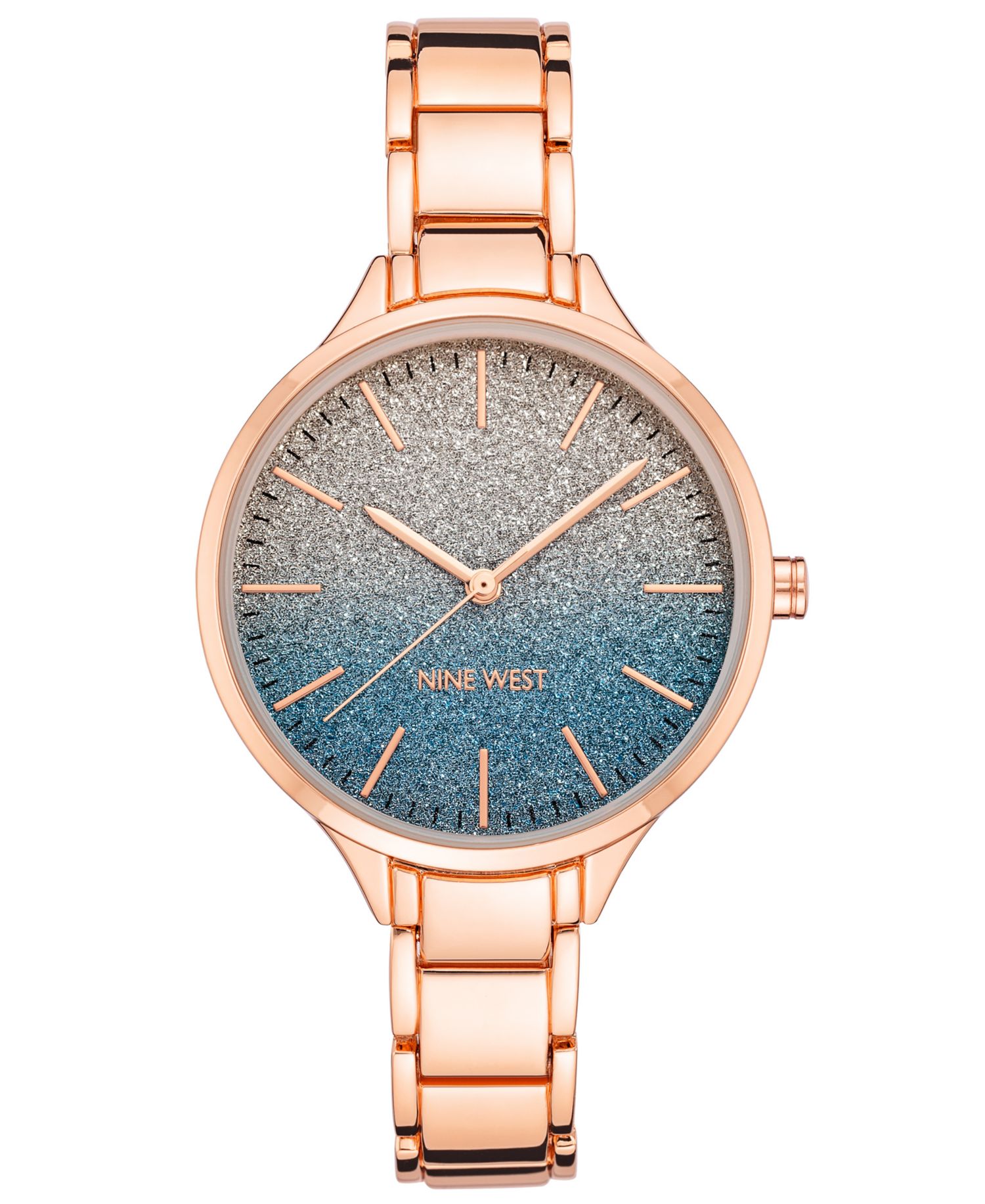 Women's Quartz Rose Gold-Tone Alloy Link Bracelet Watch, 36mm