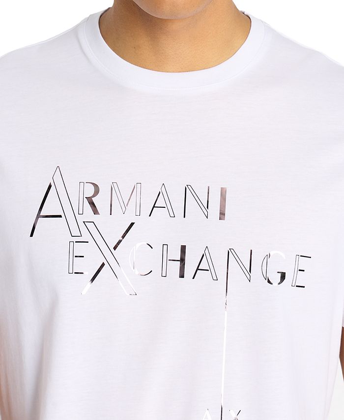 A|X Armani Exchange Men's Regular-Fit Cotton Jersey Monochromatic Logo ...