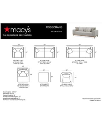MACY'S ROSECRANS FABRIC SOFA COLLECTION CREATED FOR MACYS 