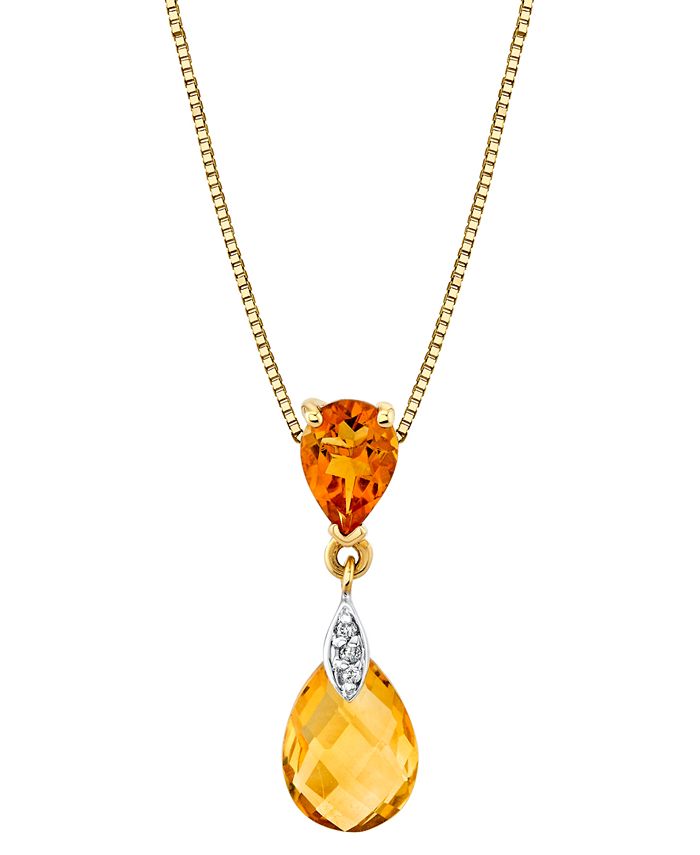 Macys outlet citrine necklace