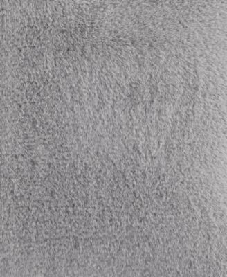 Sable Solid Faux Fur Decorative Pillow, 20" x 20"