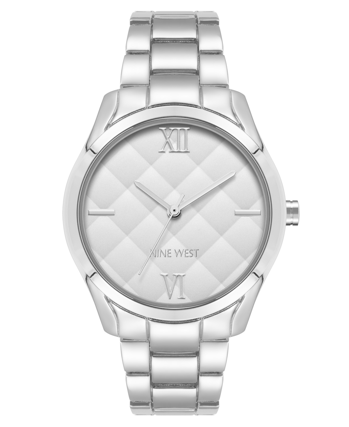 Nine West Women's Quartz Silver-tone Alloy Link Bracelet Watch, 36mm