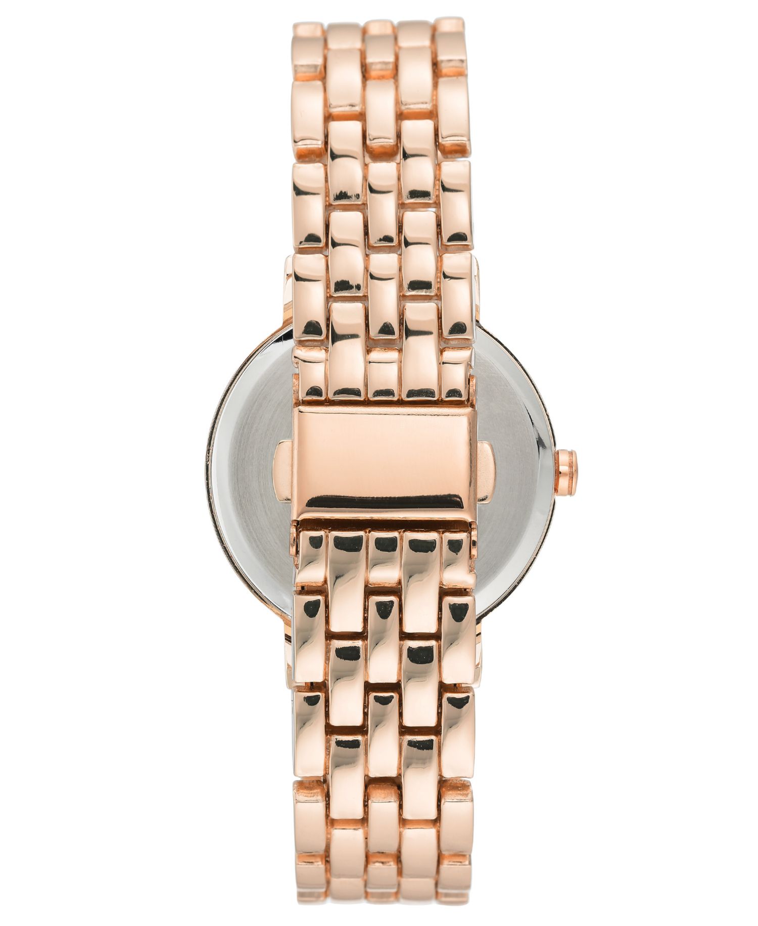 Women's Quartz Rose Gold-Tone Alloy Link Bracelet Watch, 36.5mm