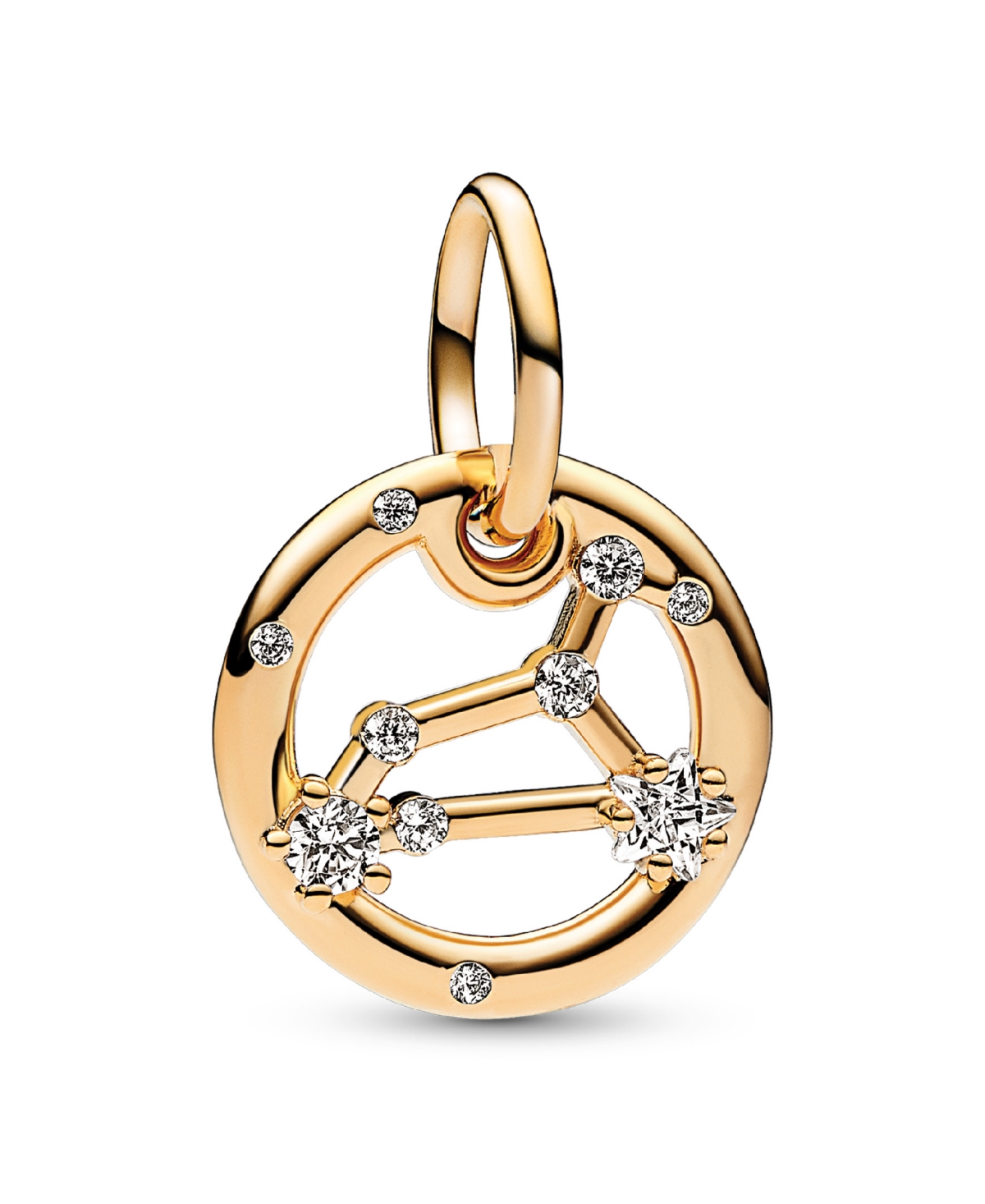 Pandora 14k Gold-plated Zodiac Dangle Charm In Leo