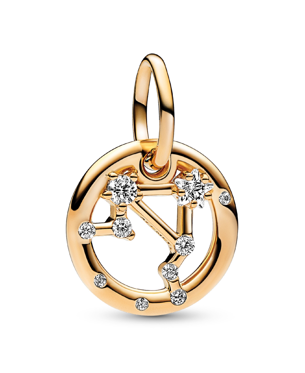 Pandora 14k Gold-plated Zodiac Dangle Charm In Libra