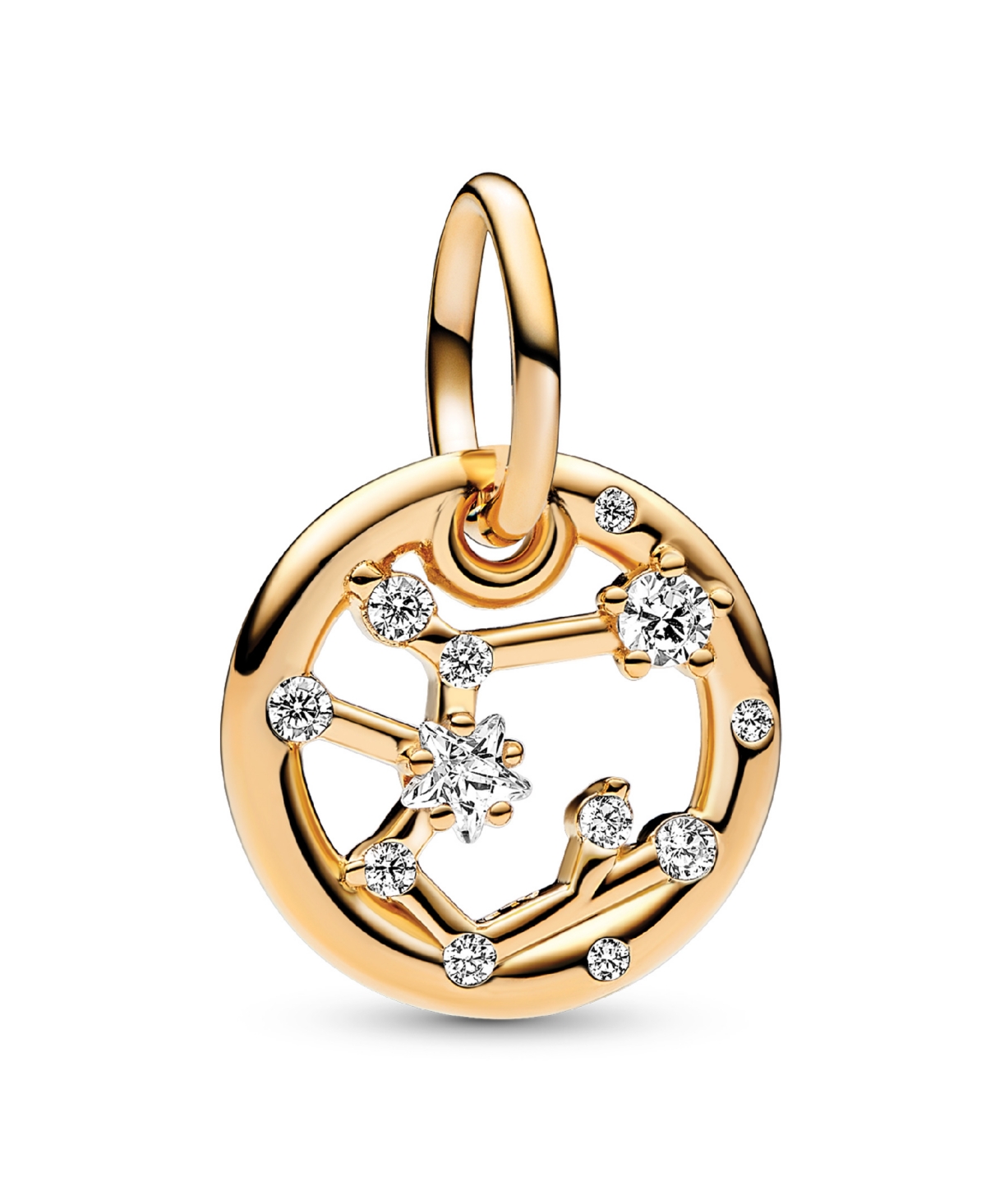 Pandora 14k Gold-plated Zodiac Dangle Charm In Virgo