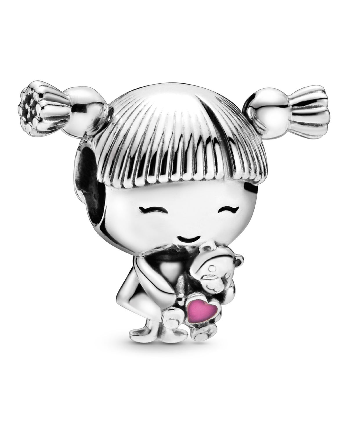 Sterling Silver Little Girl Charm - Pink