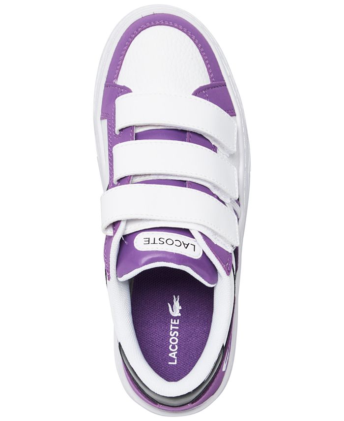 Lacoste Big Kids L001 Adjustable Strap Casual Sneakers from Finish Line