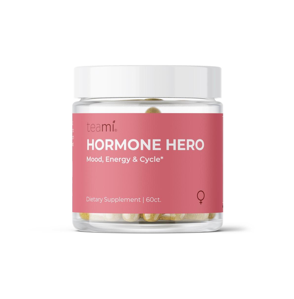 Hormone Hero Supplement - Pms Relief, Energy, Better Mood - 3.2 Oz, 60 Count Capsule - Natural