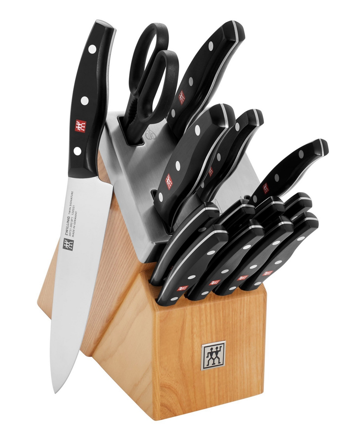 Zwilling Twin Signature 15-piece Self-sharpening Knife Block Set In Natural