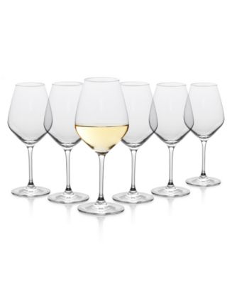 TABLE 12 14.5-Ounce White Wine Glasses, Set of 6, Lead-Free Crystal, Break  Resistant