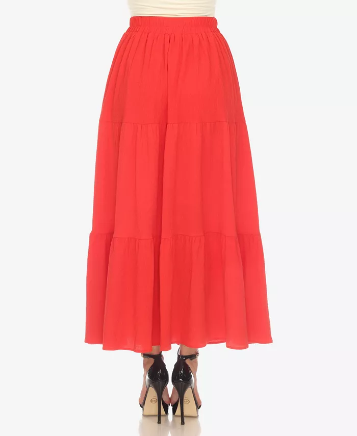 Women's Pleated Tiered Maxi Skirt - thumbnail 6