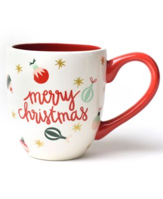 Vintage-Like Trimmed Tree Mug Set of 4, Service for 4