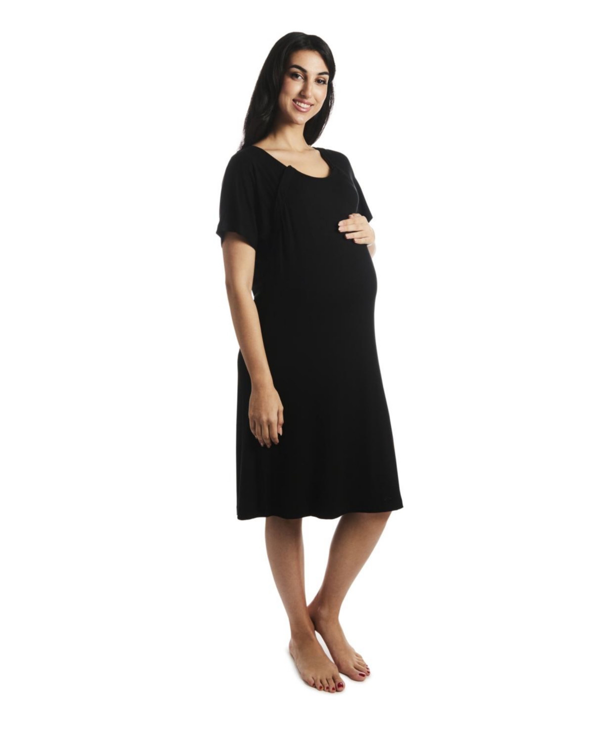 Women's Everly Grey Rosa Maternity/Nursing Hospital Gown - Black