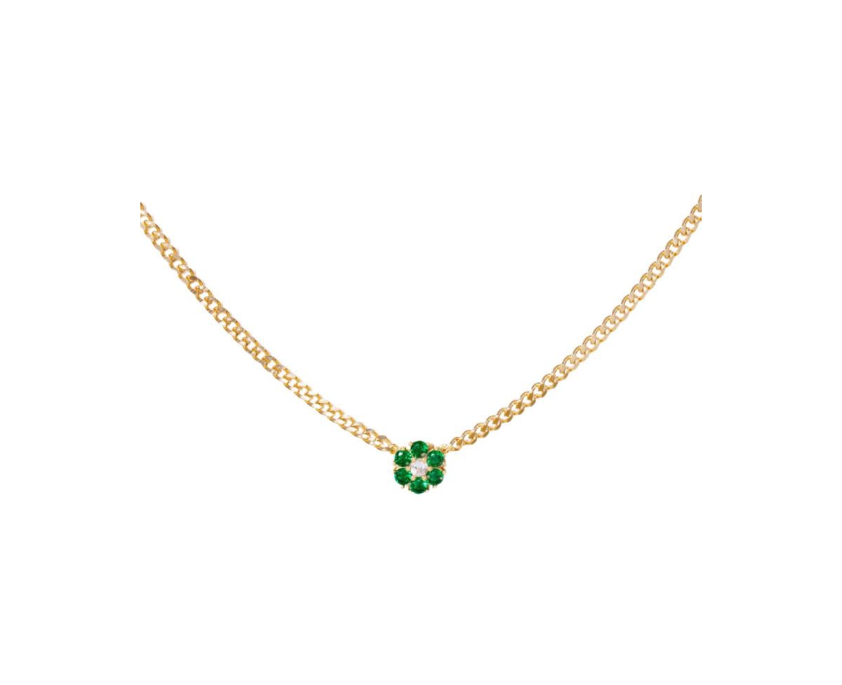 Women's 14K Gold Plated Flower Necklace - Gold