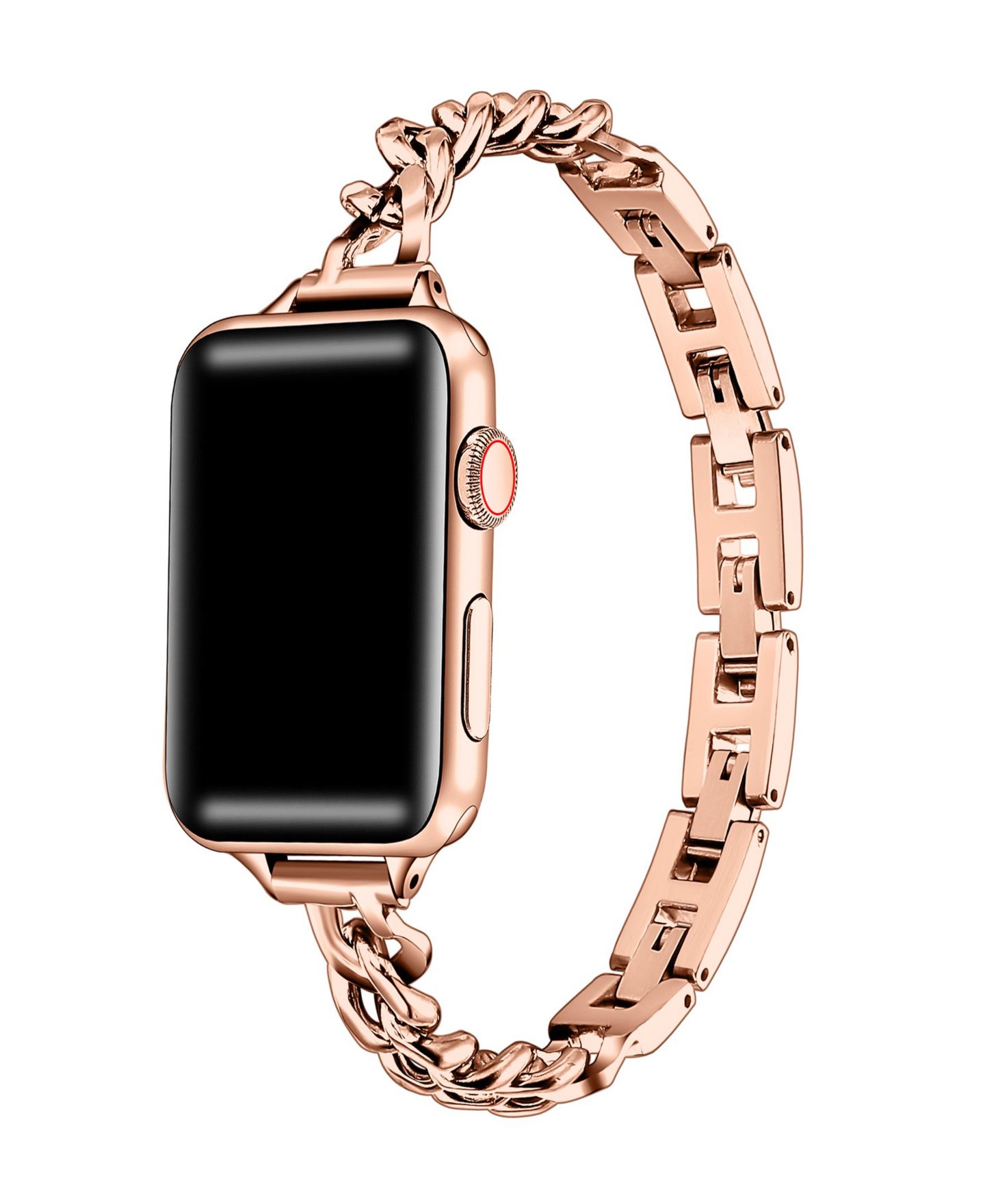 Ремешок для часов Posh Tech Nikki Skinny Stainless Steel Band for Apple Watch 44,45,46, 49mm, цвет: Розовый золотой — фото 1