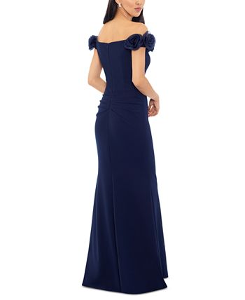 Macy's xscape off hotsell the shoulder dress
