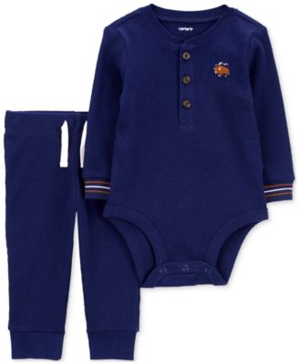 Carter's - Baby Boys Thermal Bodysuit and Pants, 2 Piece Set