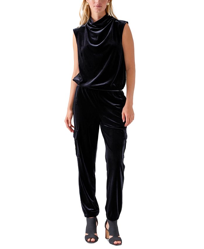 Sanctuary Women s The Fixer Velvet Cargo Pocket Jogger Pants Macy s