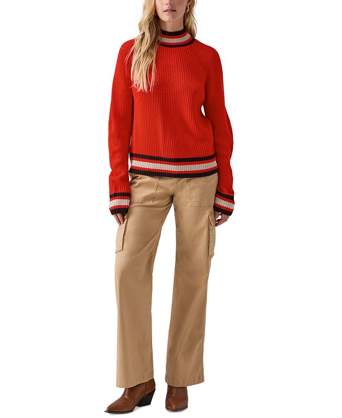 Women s Sporty Stripe Long Sleeve Sweater