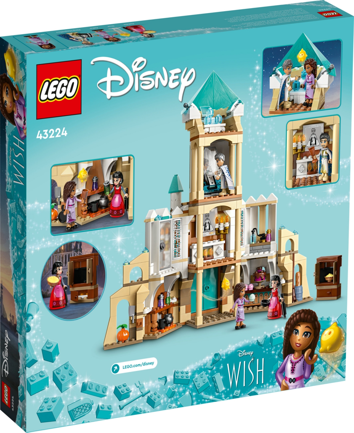 LEGO DISNEY 43224 PRINCESS KING MAGNIFICO'S CASTLE TOY BUILDING SET 