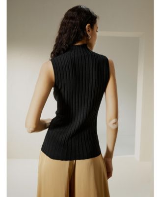 Women's Silk-Cashmere Blend Knit Top for Women