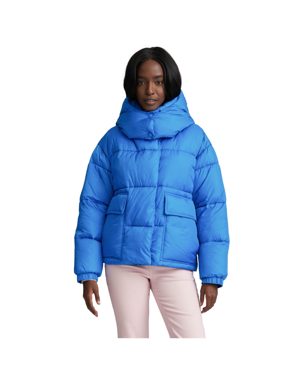 Women's Wonder Puff with Detachable Hood Jacket - Rust