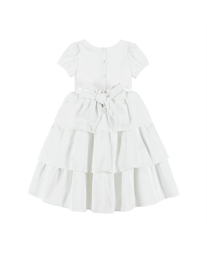 Andy & Evan Toddler/Child Girls Puff Sleeve Satin Tiered Dress Macy's