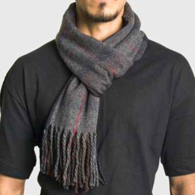 Men's Scarf Soft 80 Inch Long Warm Scarves Plaids Winter Shawl