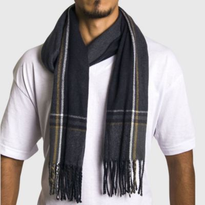 Men's Scarf Soft 80 Inch Long Warm Scarves Plaids Winter Shawl