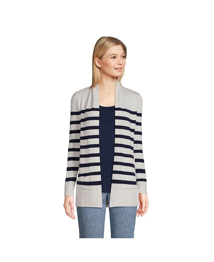 Lands end navy cardigan online