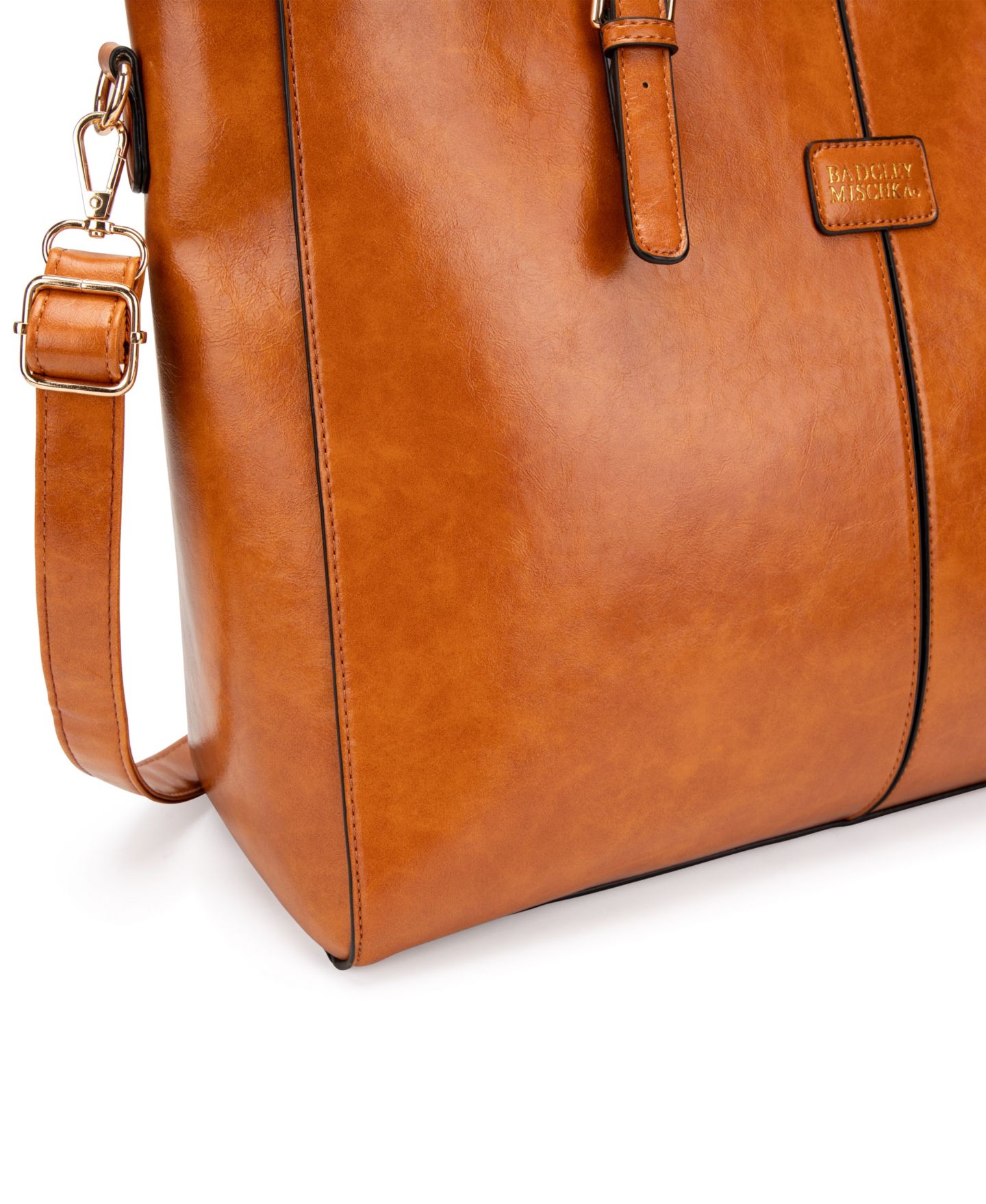 Сумка Badgley Mischka Julia Faux Leather Tote, цвет: Чёрный — фото 13
