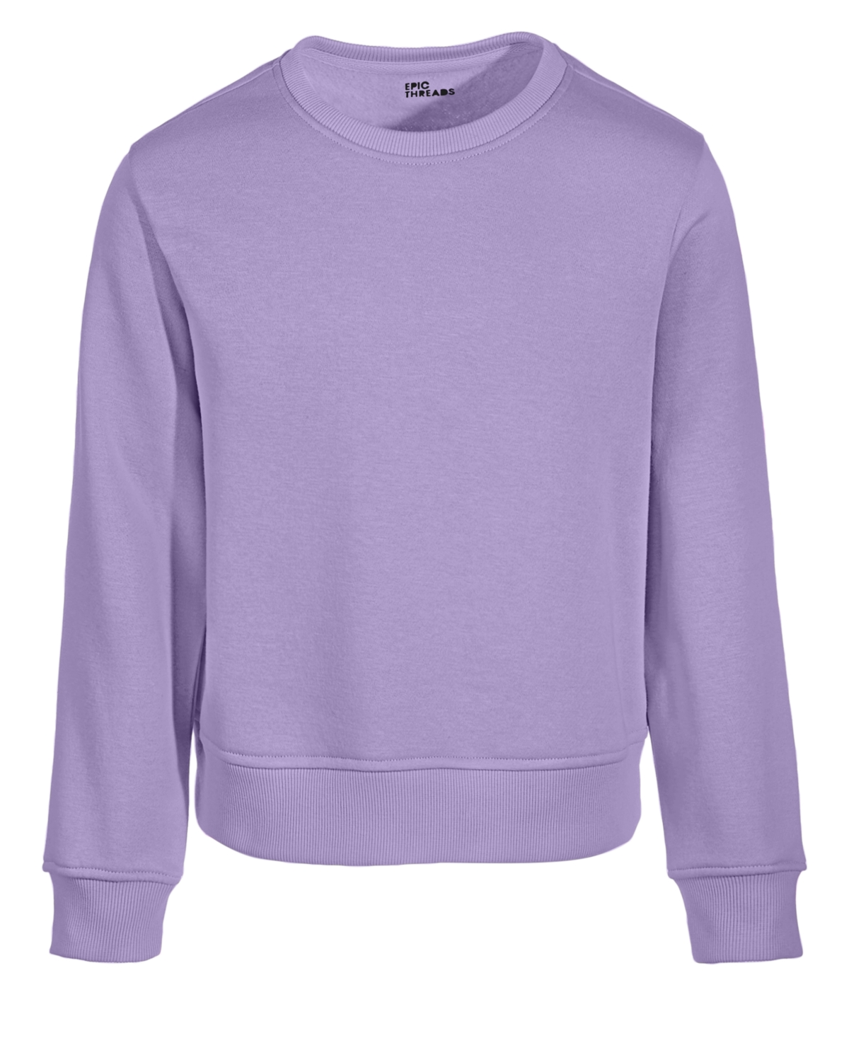 Epic Threads Kids' Toddler & Little Girls Fleece Crewneck Sweatshirt, Created For Macy's In Purple Roses