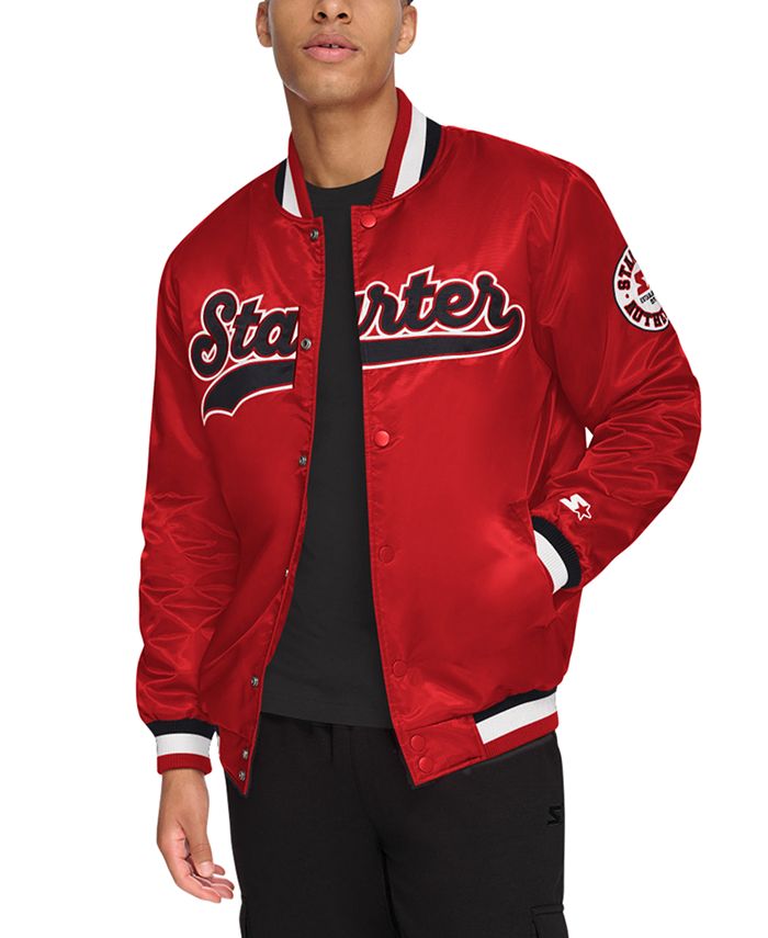 Starter Men's ClassicFit Satin Varsity Bomber Jacket Macy's