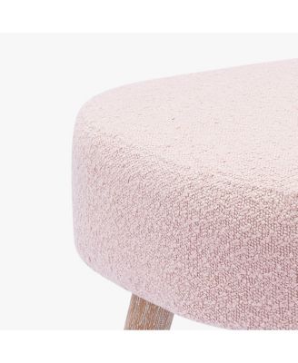 21.6" Wide Square Upholstered Cushion Ottoman Foot Stool