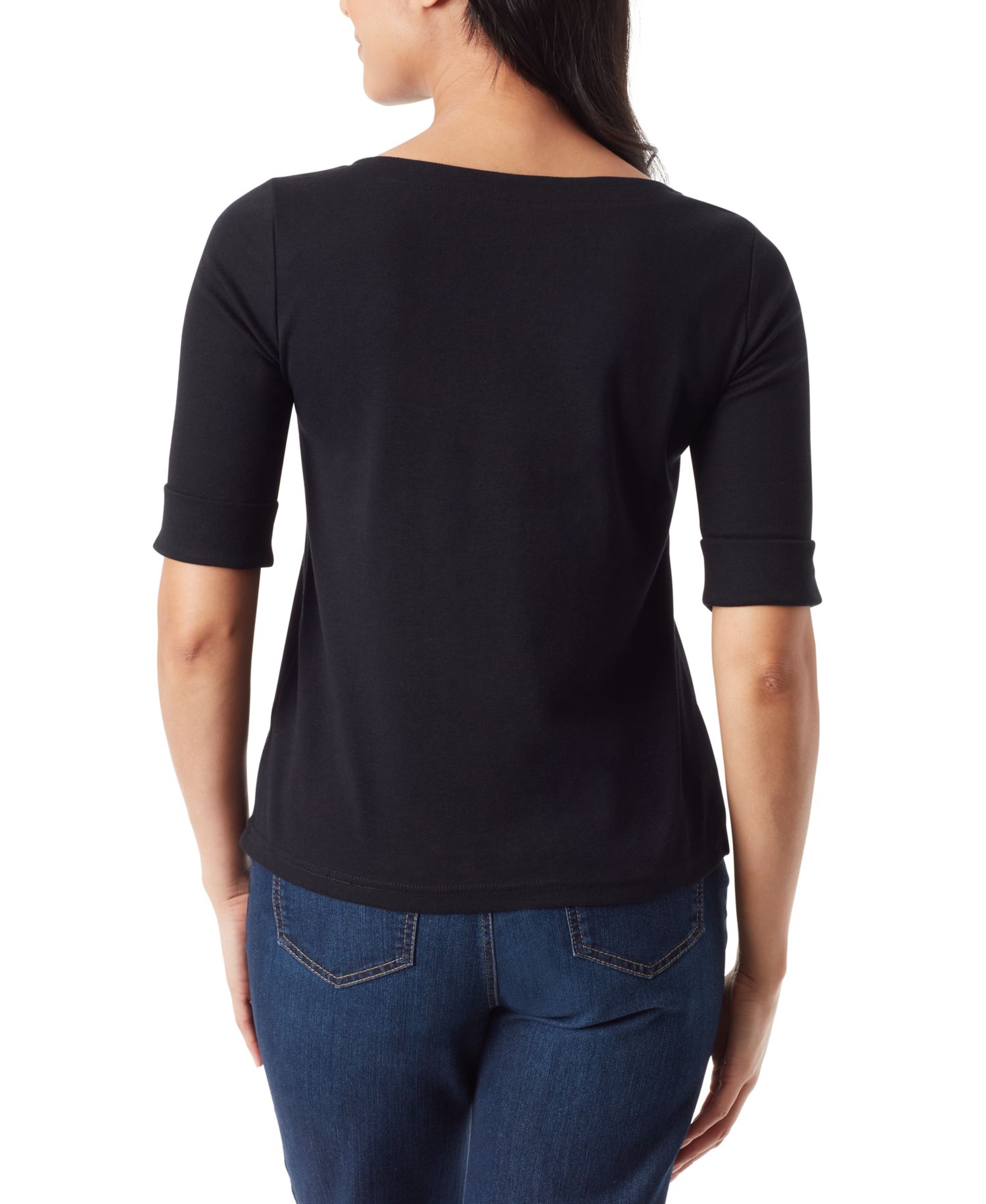 Women's Alanis Boat Neck Elbow-Sleeve T-Shirt