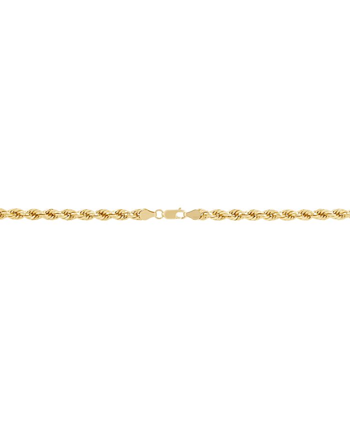 Macy's Evergreen Rope Link 24" Chain Necklace (51/3mm) in 10k Gold