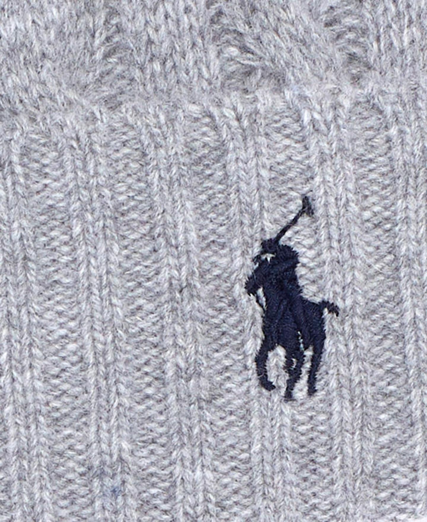 Мужская шапка Polo Ralph Lauren Classic Cable Beanie, цвет: Меланжевый — фото 2