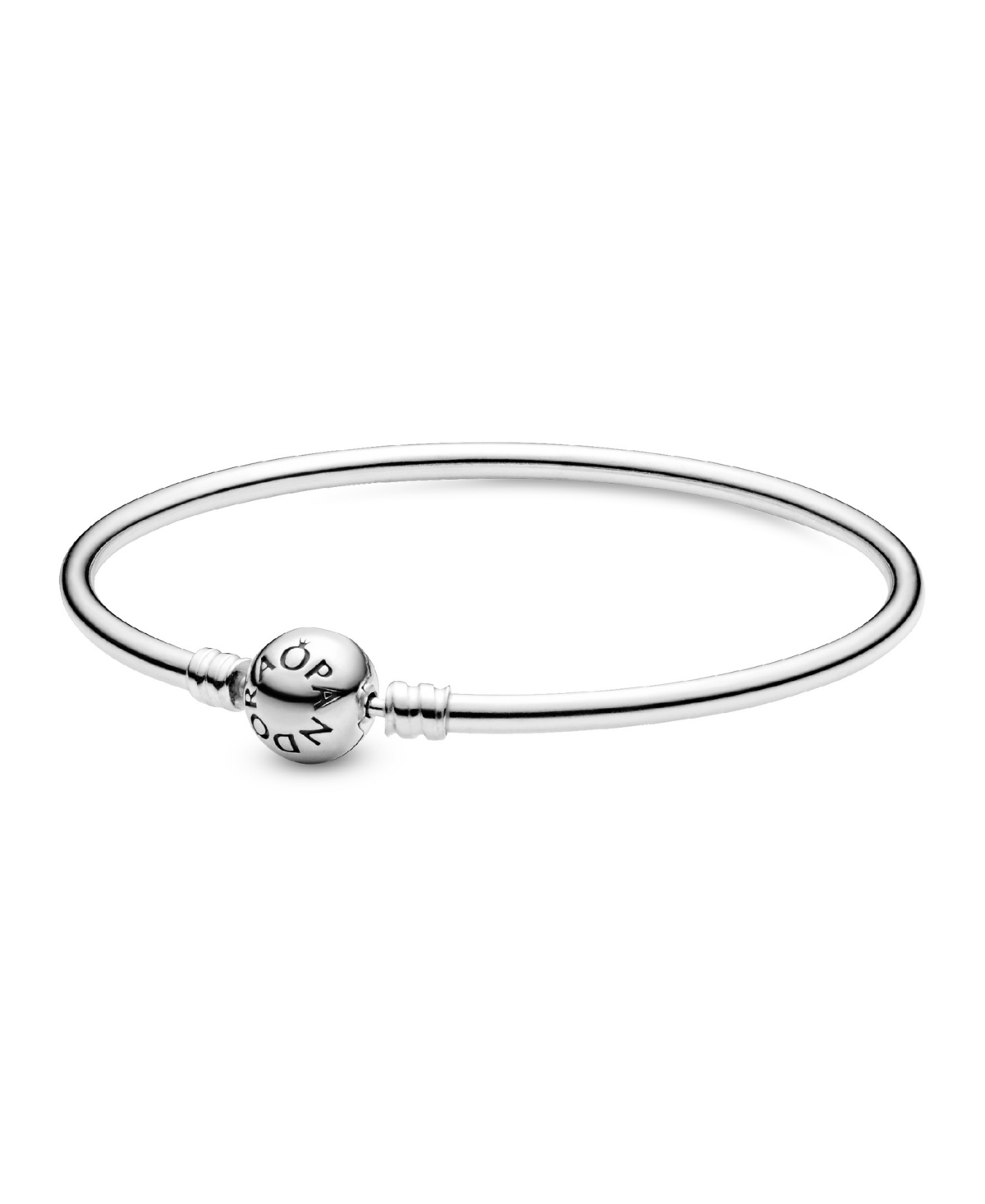 Moments Sterling Silver Clasp Closure Bangle Bracelet - Silver