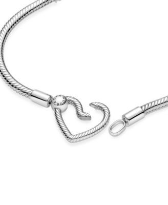 Moments Heart Closure Snake Chain Bracelet