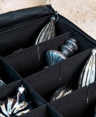 3 Tray Christmas Ornament Storage Box with Front Pocket