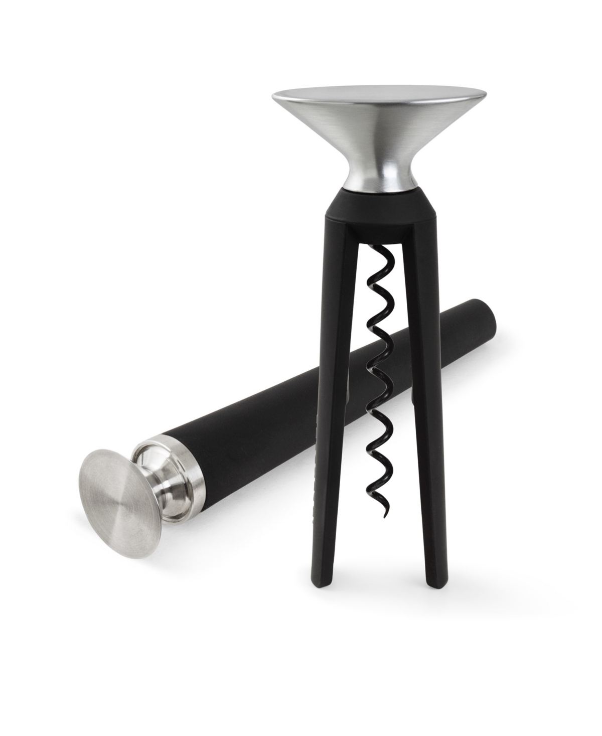 Rosendahl Bottle Opener And Corkscrew Set In Black,stainless Steel