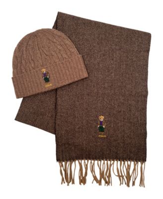 Ralph lauren hat and scarf set best sale