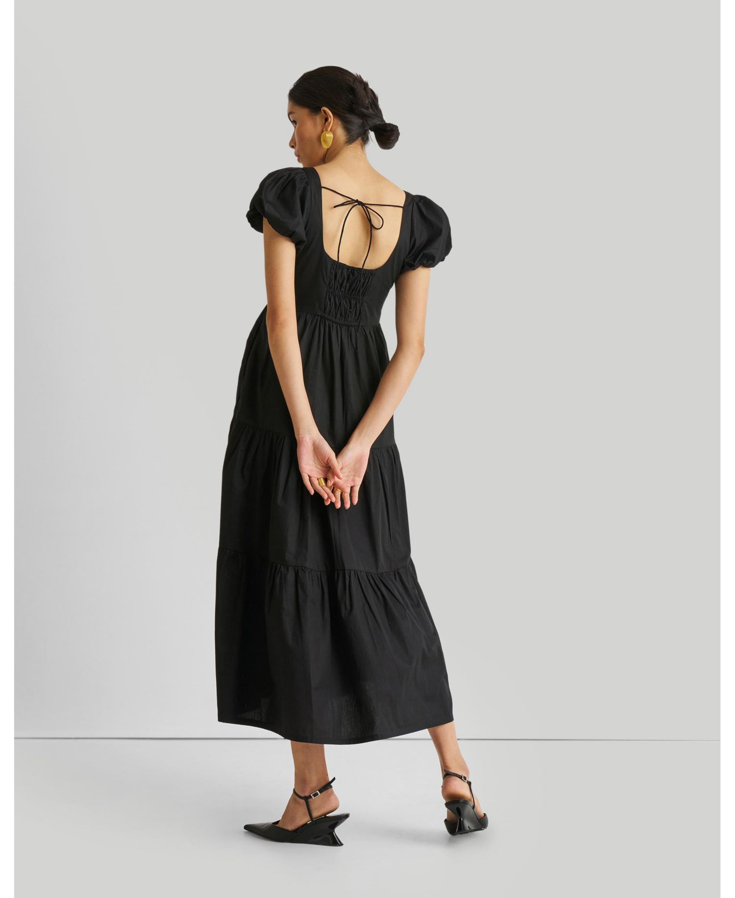 Puff Sleeve Tiered Dress