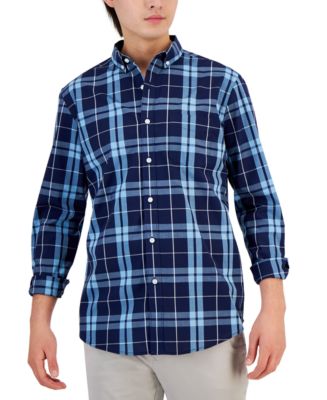Club Room Men's Perry Plaid Stretch Shirt with Pocket, Created for Macy's -  Macy's