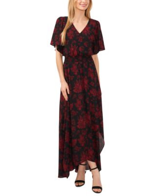 maxi dress flowy sleeves V-Neck Long Sleeve Maxi Dress main image 1