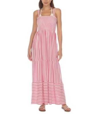 Raviya - Women's Tiered Striped Dress Cover-Up