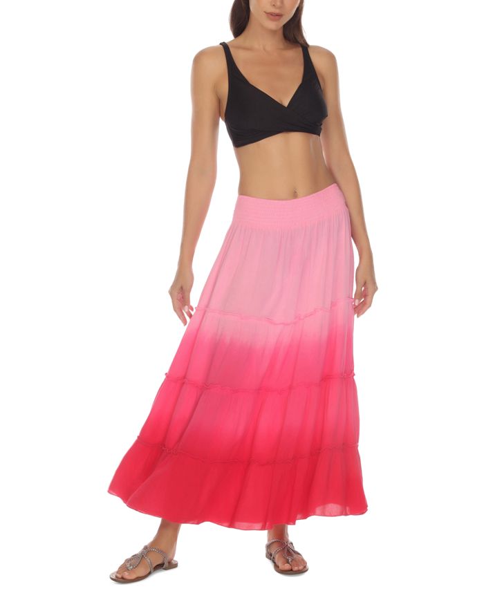 Raviya Women's SmockedWaist Ombre Skirt CoverUp Macy's